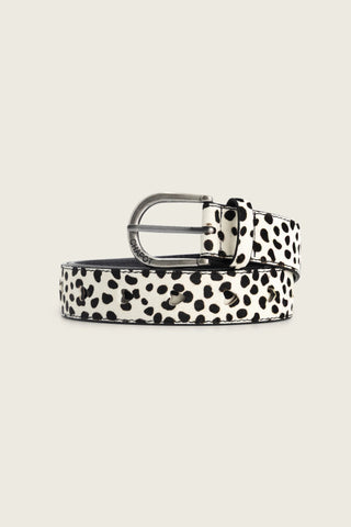 Fabienne Chapot Hairy Belt - Cosy White / Black