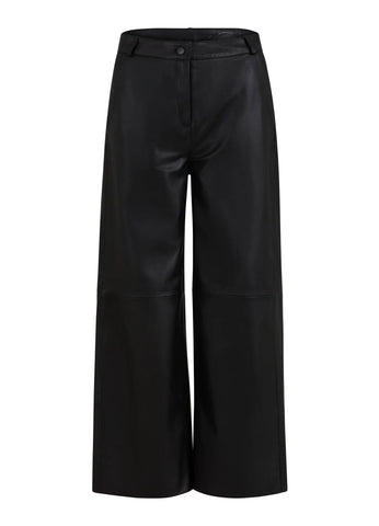 Coster Copenhagen Leather Ankle Trousers - Black