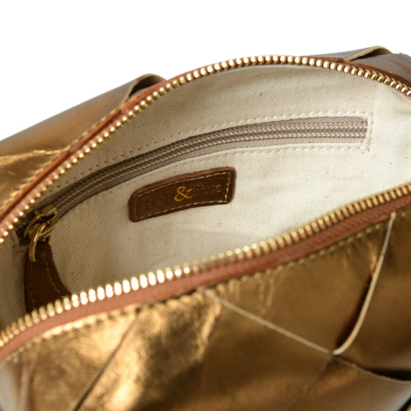 Bell & Fox ASHA Leather Cross Body Bag - Bronze Metallic