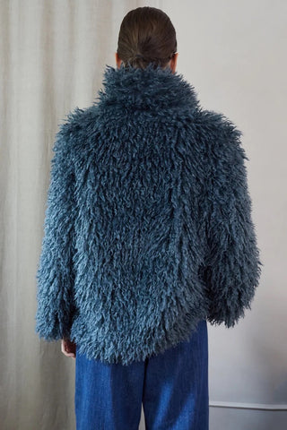 Vi.ve.re Charlie Shaggy Coat - Teal