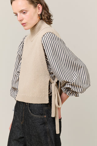 VI.VE.RE Daya Knit Tabard - Beige