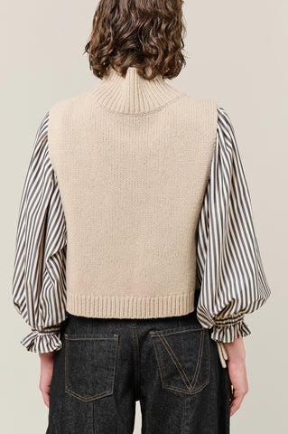 VI.VE.RE Daya Knit Tabard - Beige