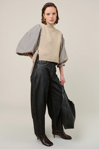 VI.VE.RE Daya Knit Tabard - Beige