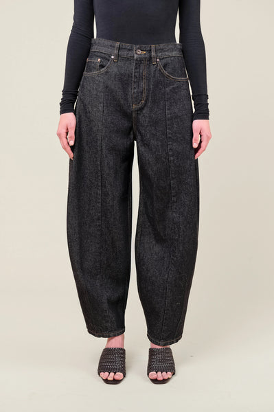 VI.VE.RE Naya Barrel Leg Jeans - Black