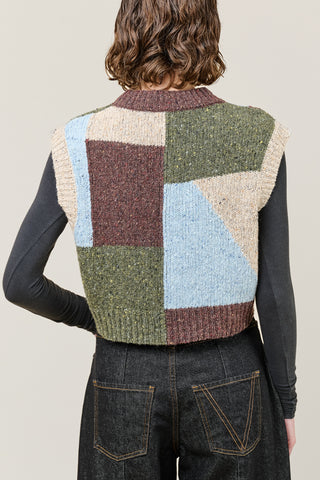 VI.VE.RE Wren Colour Block Knitted Tank - Multi