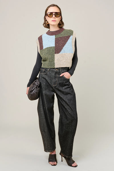 VI.VE.RE Wren Colour Block Knitted Tank - Multi