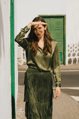 Traffic People Anything Goes Gracie Skirt - Green