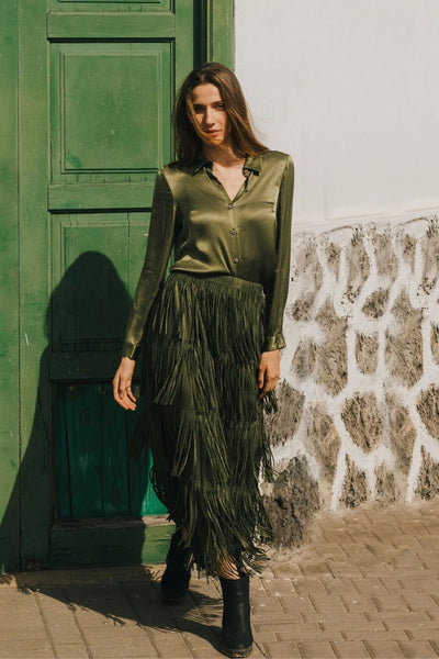 Traffic People Anything Goes Gracie Skirt - Green