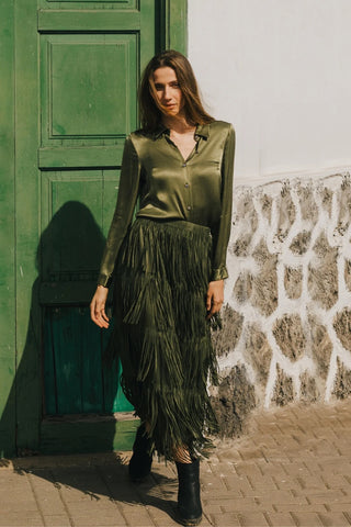 Traffic People Anything Goes Gracie Skirt - Green