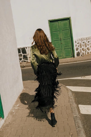 Traffic People Anything Goes Gracie Skirt - Green