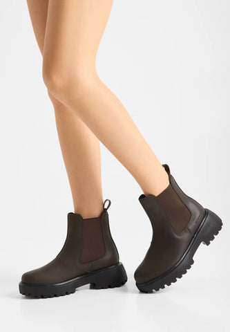 Woden Aya Waterproof Boot - Chocolate