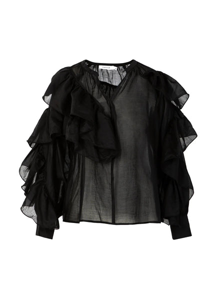 Coster Copenhagen Blouse with Ruffles - Black