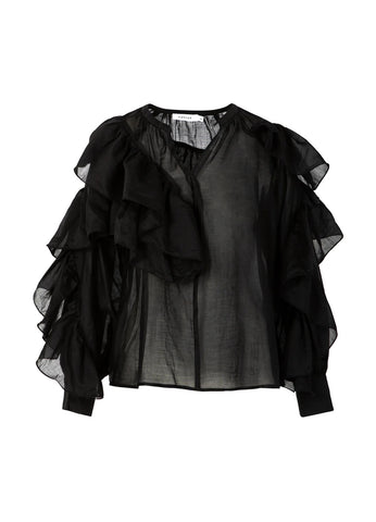 Coster Copenhagen Blouse with Ruffles - Black