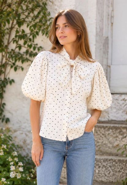 Coster CopenhagenBlouse with Pussy Bow - Pola Dots