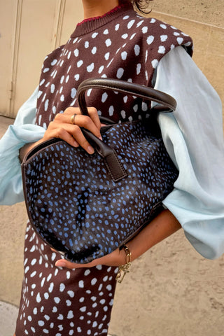 Never Fully Dressed Blue Deer Pony Tote Bag