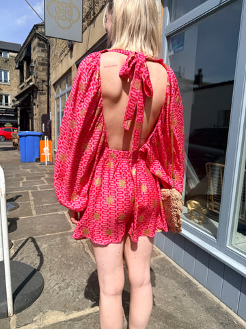 Sundress Anemone Playsuit - Pink