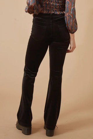 Traffic People Kick Flare Cord Trousers - Black