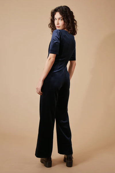 Traffic People Clan Cord Jumpsuit - Navy