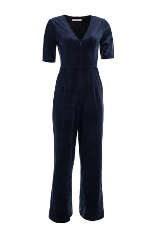 Traffic People Clan Cord Jumpsuit - Navy