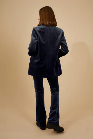 Traffic People Corrie Cord Boyfriend Jacket - Navy