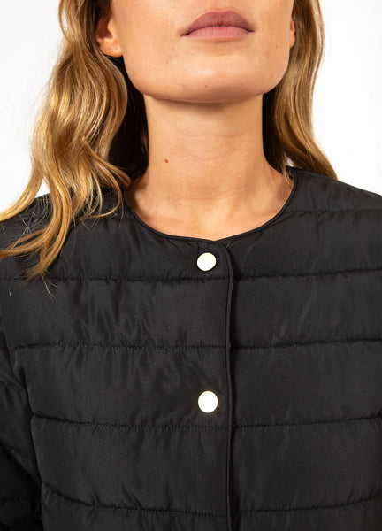 Coster Copenhagen CCHeart Asta Quilted Short Sleeve Jacket - Black