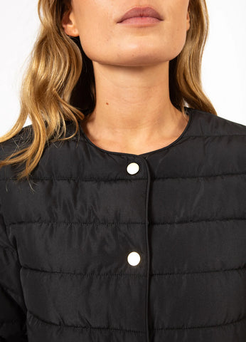 Coster Copenhagen CCHeart Asta Quilted Short Sleeve Jacket - Black