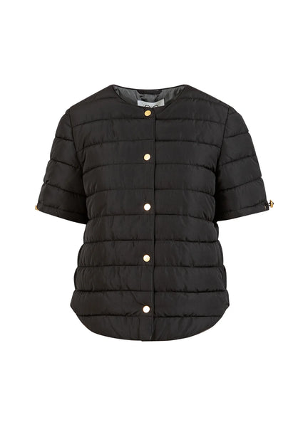 Coster Copenhagen CCHeart Asta Quilted Short Sleeve Jacket - Black