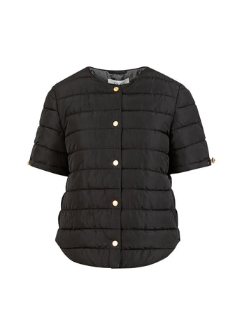 Coster Copenhagen CCHeart Asta Quilted Short Sleeve Jacket - Black