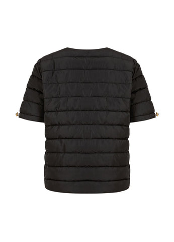 Coster Copenhagen CCHeart Asta Quilted Short Sleeve Jacket - Black