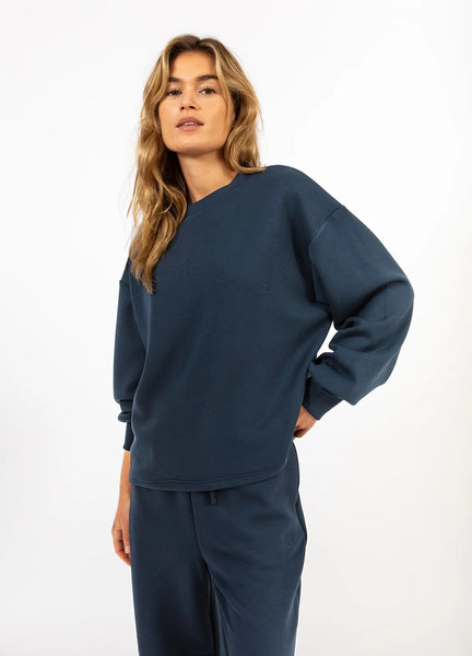 Coster Copenhagen CCHeart Billie O-neck Sweatshirt - Navy