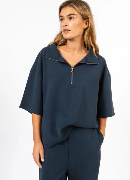 Coster Copenhagen CCHeart Billie Zip Top - Navy