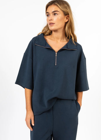 Coster Copenhagen CCHeart Billie Zip Top - Navy