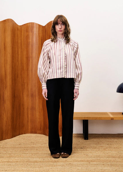 FRNCH Molly Stripe Shirt - Cream