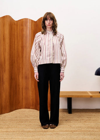 FRNCH Molly Stripe Shirt - Cream