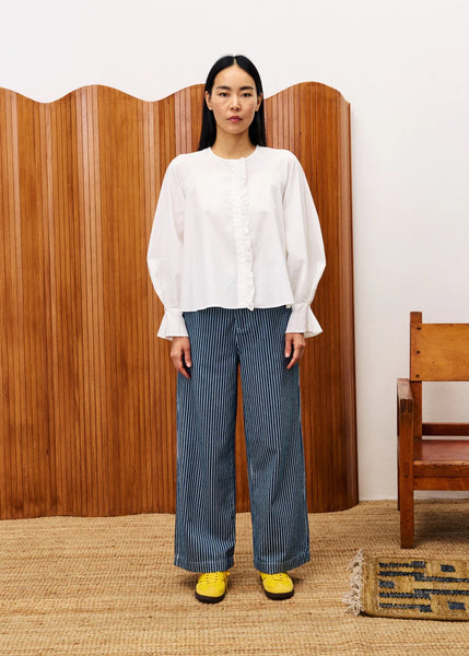 FRNCH Aragon Frill Shirt - Cream