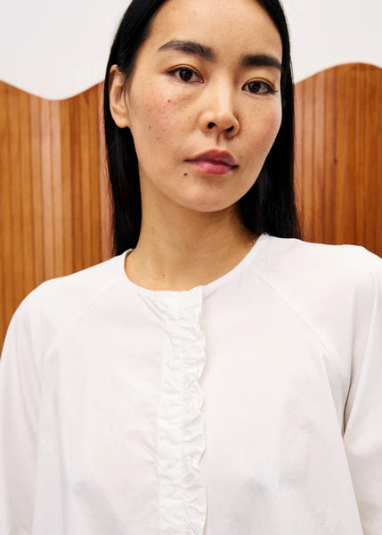 FRNCH Aragon Frill Shirt - Cream