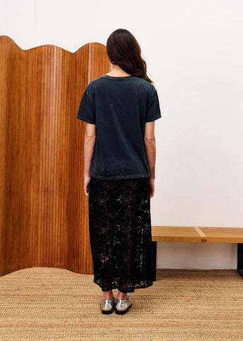 FRNCH Hebert Lace Maxi Skirt - Black