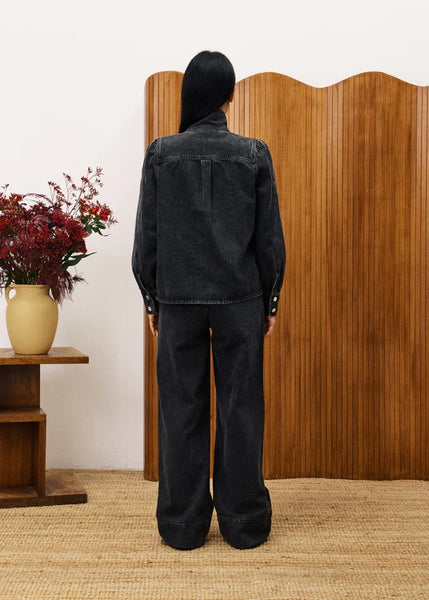 FRNCH Clarkia Wide Leg Jeans - Black