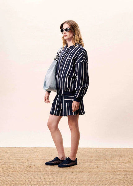 FRNCH Jaws Stripe Shorts - Navy