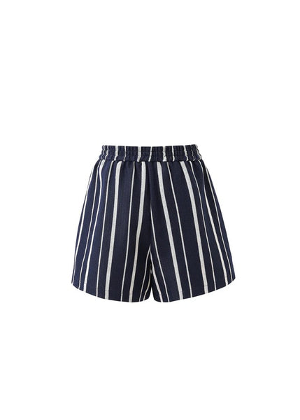 FRNCH Jaws Stripe Shorts - Navy