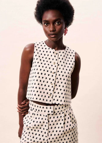 FRNCH Nautilus Cream Top - Creme