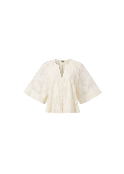 FRNCH Maresias Cream Lace Blouse - Ivory