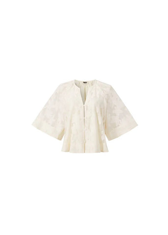 FRNCH Maresias Cream Lace Blouse - Ivory