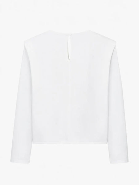 FRNCH Damyang Long Sleeve Twist Top - White