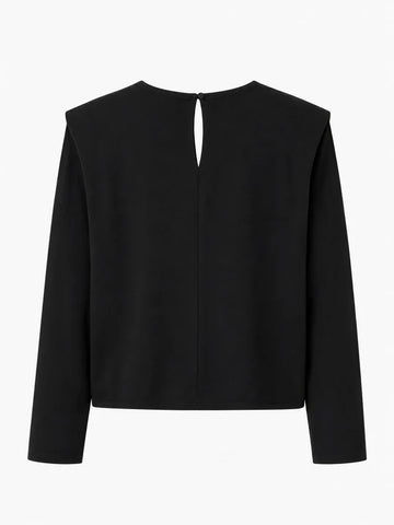 FRNCH Damyang Long Sleeve Twist Top - Black
