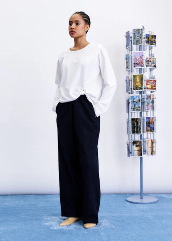 FRNCH Damyang Long Sleeve Twist Top - White