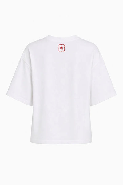 FRNCH Suitcase Embroidered  T-Shirt - Creme