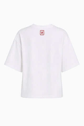 FRNCH Suitcase Embroidered  T-Shirt - Creme
