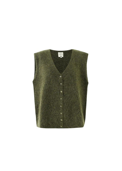 FRNCH Kukicha Knitted Tank - Khaki