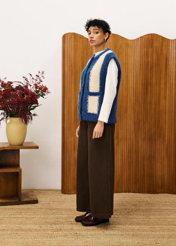 FRNCH Shiba Knitted Vest - Blue